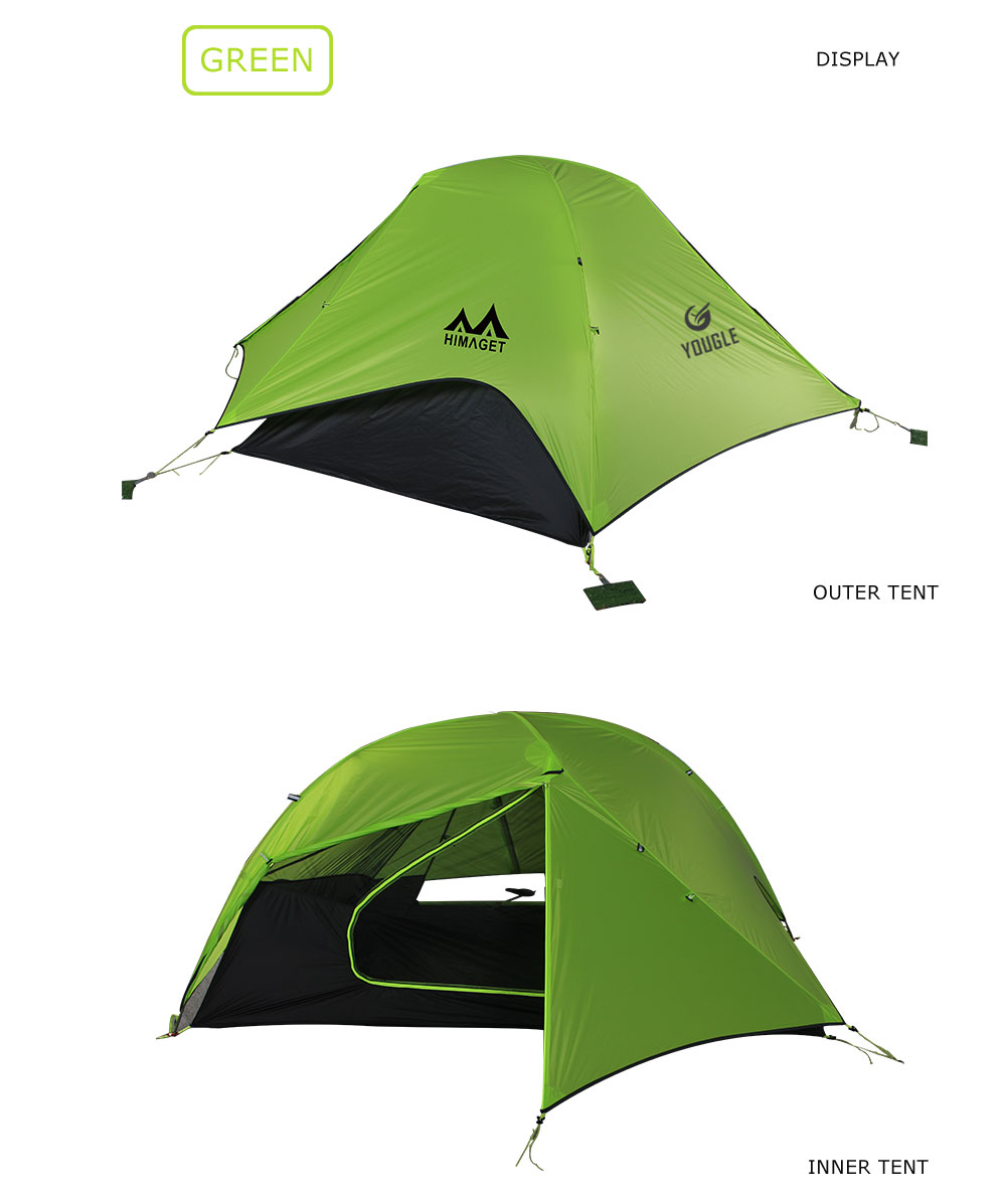 Cheap Goat Tents 20D Double Layer Waterproof 2 Person Backpacking Tent For Camping Hiking Picnic Tents 